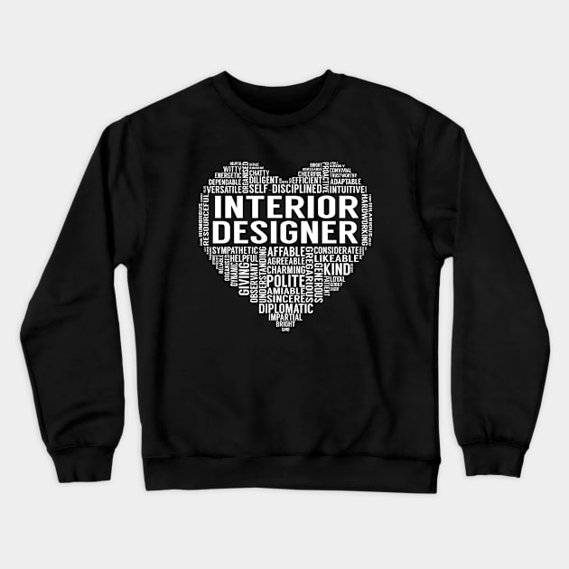 Interior Designer Heart Crewneck Sweatshirt by LotusTee